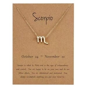 3/$30 ♏️ Scorpio Zodiac Sign Necklace